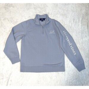Vineyard Vines Men's 1/4 Zip Pullover Fleece Sweatshirt Cotton Size S Gray